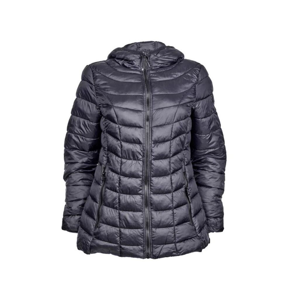 NWT NEW Reebok black glacier shield hooded quilted puffer jacket coat - medium